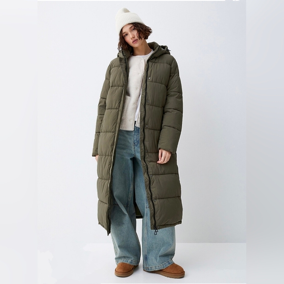 Simon's Olive Green Maxi Down Puffer Parka - Picture 2 of 8
